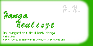 hanga neuliszt business card